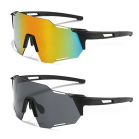 SAIJIAN 2 Pièces Lunettes de Soleil Homme et Femme Lunettes de Soleil Sport Lunettes Cyclisme Anti-UV Lunettes de Protection D'e