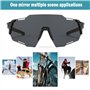 SAIJIAN 2 Pièces Lunettes de Soleil Homme et Femme Lunettes de Soleil Sport Lunettes Cyclisme Anti-UV Lunettes de Protection D'e