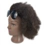 4 cm - Cheveux 100% humains - Tête de mannequin pour coiffure - Pince incluse