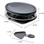 Appareil Raclette 8 Personnes Plancha Electrique Grill Thermostat Réglable avec 2 Spatules et 8 Poêlons Machine a Raclette Plaqu