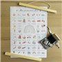 Affiche "Mes Premières Fois" à tamponner - Cadeau de naissance personnalisé bébé fille garcon - boite souvenir parents jeune mam