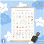 Affiche "Mes Premières Fois" à tamponner - Cadeau de naissance personnalisé bébé fille garcon - boite souvenir parents jeune mam