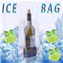 3 Pièces Sac de Glace Vin, Sac de Glace Bouteille Portable avec Poignée, Pliable Pochette Glacière à Vin Refroidisseur Cooler, S
