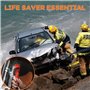 Souvik Marteau de Secours Auto 2-en-1 Brise Vitre et Coupe Ceinture Marteau de Sécurité avec Pointe Durcie Brise Vitre Auto et C