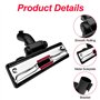 WinGluge Brosse Aspirateur Universel 35/32 mm Tubes, Tete Aspirateur avec 2 Roulettes et Adaptateur, Brosses pour Aspirateurs po