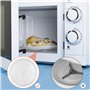 WinGluge Plateau Micro Onde 24.5cm, Assiette Tournante en Verre Type Y pour Micro-ondes, Plateau Tournant pour Micro Ondes et Po