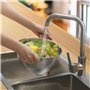 Passoire Inox Passoire Cuisine avec Poignées et Base Passoire pour Spaghetti/Nouilles/Riz/Fruits/Légumes, Passoire Ø 24cm, Lavab