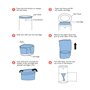 Recharge Poubelle compatible avec Korbell 16l Bin & Litter Champ | Pack économique de 4 recharges | Doublures de seau à couches 