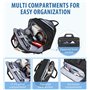 EMPSIGN Sacoche pour ordinateur portable 17,3" PC Imperméable Mallette Business Sac à bandoulière extensible pour homme pour aff