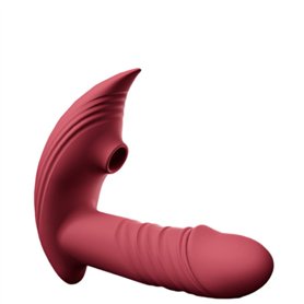 Vibromasseur jouet sexuel féminin gode réaliste vibrateur de succion rouge 10 modes de vibration vibrateur portable télécommande