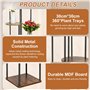 Teklemon Support de Plante en Métal Bois, 5 Niveaux Support Plantes Interieur Multiple Étagère à Fleurs Support de Pots Fleurs P
