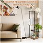 Teklemon Support de Plante en Métal Bois, 5 Niveaux Support Plantes Interieur Multiple Étagère à Fleurs Support de Pots Fleurs P