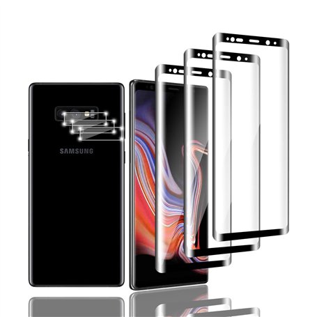 Zicurz 3+3 Pièces Verre Trempé pour Samsung Galaxy Note9