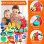 NEMMXUB Pate a Modeler, 52 pièces Pâte À Modeler pour Enfants, Accessoires en Pâte à Modeler pour Créer des Hamburgers et des pi