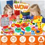 NEMMXUB Pate a Modeler, 52 pièces Pâte À Modeler pour Enfants, Accessoires en Pâte à Modeler pour Créer des Hamburgers et des pi