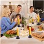 RDDAIPE 9 Pcs Bougeoir Noir, Φ2.5cm Candle Holder, Chandelier Bougeoir, Chandelier Noir, Porte Bougie Métal Moderne, pour Les Ce