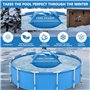 ZZXLOPEZ Coussin de Piscine pour l'hiver, XXL 120 x 120 cm Coussin d'air de Piscine, Flotteur Hivernage Piscine, Coussin Piscine