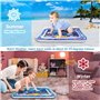 MZJAUVF Tapis d'eau Bébé, Tapis d'eau Sensoriel Bébé, 65 x 50 cm Tapis d'eau Gonflable, Jouet Bebe Tapis Eau, Tapis d eau Eveill