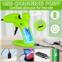 SaiXuan Pistolet à Colle Chaude sans Fil, Batterie Rechargeable 2600mAh, inclut 40 Bâtons de Colle 7mm et 6 Protège-Doigts en Si