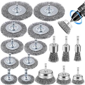 RDDAIPE 16pcs Brosse Metallique pour Perceuse