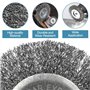 RDDAIPE 16pcs Brosse Metallique pour Perceuse, 6mm Brosse Métallique Perceuse, Tige Hexagonale Brosse Perceuse Metal, pour Bois 