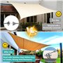 ZZQVIP Kit Fixation Voile d'Ombrage 44 PCS, M6 Acier Inoxydable avec 4 Tendeurs 4 Mousquetons 4 Plaques Murales 16 Vis et 16 Che