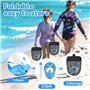 BBLTIFF Masque de Plongée Enfant, 180° HD Masque Tuba Intégral, Anti-buée Anti-Fuite Masque Piscine Enfant avec Pochette de Rang