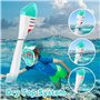 BBLTIFF Masque de Plongée Enfant, 180° HD Masque Tuba Intégral, Anti-buée Anti-Fuite Masque Piscine Enfant avec Pochette de Rang