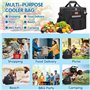 BBLTIFF 40L Grand Sac Isotherme Repas, Glaciere Souple Isotherme, Sac Glaciere Pliable, Glacière Isotherme avec Bandoulière Régl