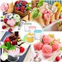 RDDAIPE 4PCS Pot pour Ninja Creamy Deluxe, 500ML Pot pour Ninja Machine a Glace, Récipients à Crème Glacée de Rechange pour Ninj