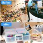 ZHHGOO Boîtes de Rangement Photos,16 Compartiments Intérieurs pour Photos Transparentes,Mallette de rangement Portable avec D'ét