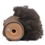 Tcwuzick Tête de mannequin africain américain avec 100 % cheveux humains - Pour la cosmétologie - Cheveux afro - Pour le coiffag