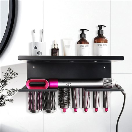 Lumclaw Support mural pour bigoudis Dyson Airwrap - Support de rangement pour outils de soins capillaires