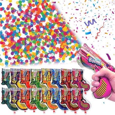 canon confettis 16 pièces paquet confettis bombe lanceur multicolore biodégradables cannons anniversaire étincelants confettis p