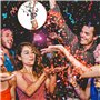 canon confettis 16 pièces paquet confettis bombe lanceur multicolore biodégradables cannons anniversaire étincelants confettis p