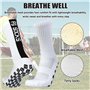 MHDUYEG 4 Paires Chaussettes de Football 38-45 Chaussette Antidérapante Foot Homme Femme, Sports de Plein Air Chaussettes de Cou