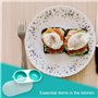 GLADFRESIT Cuiseur à œufs multifonction pour micro-ondes - Utilisation domestique - Moule à œufs pochés pour le petit-déjeuner -