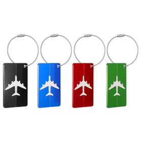 Blendura Lot De 4 éTiquettes Bagages en Aluminium