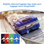 Blendura Lot De 4 éTiquettes Bagages en Aluminium, Etiquette Valise pour Valises avec Carte D'Informations Personnelles, AdaptéE