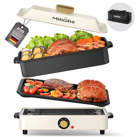 compétence électrique pour barbecue et hotpot avec sac de transport