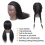 Tête de mannequin avec de vrais cheveux Coiffeur Tête d'entraînement Mannequin Cosmétologie Tête Coiffeurs Pratique Tête d'entra
