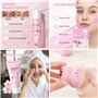 HASAIKA® Sakura Ensemble De Soins De La Peau, Coffrets Cadeau de Soins pour la Peau, Hydratant et nourrissant Comprend une bross