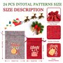 18x13cm und 15x10cm Sac pour Calendrier de l'Avent 24 Sa