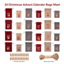 Calendrier de l'Avent Vide a Remplir, Soi Meme 2024 Femme Homme Enfant, 18x13cm und 15x10cm Sac pour Calendrier de l'Avent 24 Sa