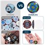 Domkan 100 Pièces 25mm Decoration Cabochon Rond, Cabochons pour Bijoux, Cabochons Verre pour Bijoux, Scrapbooking et Décoration 