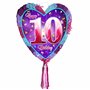 Piñata 10e anniversaire avec bâton – Jeu de fête pour filles – Grand 41 cm x 38 cm