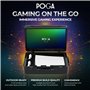 POGA Lux Valise de Voyage pour Console Portable Playstation 5 avec Chariot et Moniteur de Jeu AOC 61 cm – Noir (V2 – Haut-Parleu