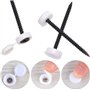 KUYI 200PCS Cache Vis à Charnière Capuchon a Vis en Plastique Capuchons à Vis Snap-on pour Décoration de Maisons, Armoires et Ar