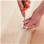 KUYI 200PCS Cache Vis à Charnière Capuchon a Vis en Plastique Capuchons à Vis Snap-on pour Décoration de Maisons, Armoires et Ar