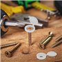 KUYI 200PCS Cache Vis à Charnière Capuchon a Vis en Plastique Capuchons à Vis Snap-on pour Décoration de Maisons, Armoires et Ar